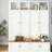 Farmhouse All-in-One Entryway Hall Tree with Cabinets, Bench and Open Cubbies, Large Mudroom Organizer-1187897435