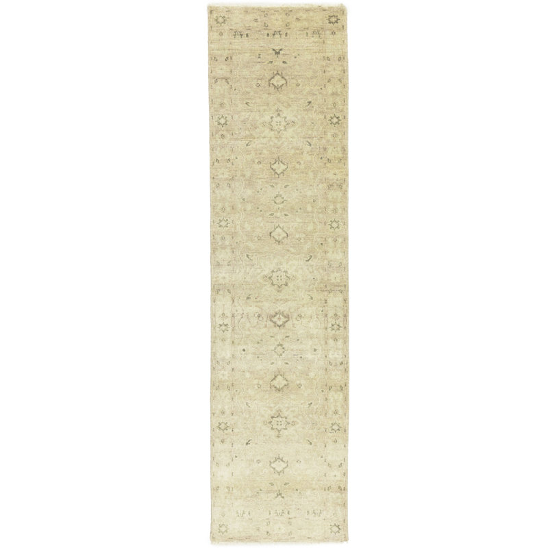 Elanda Muted Wool Floral Oriental Rug, Runner 2'7" x 9'10"