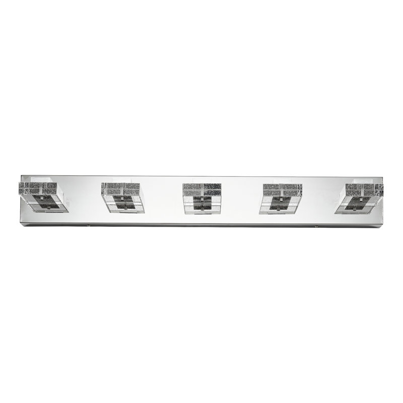 Luminaire pour meuble-lavabo mural 31 po à 5 lumières DEL 31 po Chrome