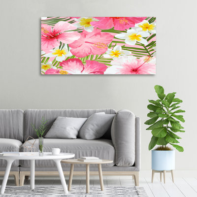 Tropical Flowers - Wrapped Canvas Print