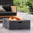 29" Square Fire Pit With Wood Burning - Dark Gray Magnesium Oxide, Outdoor Amusement Spot, 28.53 In. D X W 17.41 H, 54.23 Lb Made Of Oxide Gathering Essential, In.,