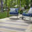 Anna-Sophia Dotted Stripe Ivory and Blue Indoor Outdoor Machine Washable Area Rug-247884021
