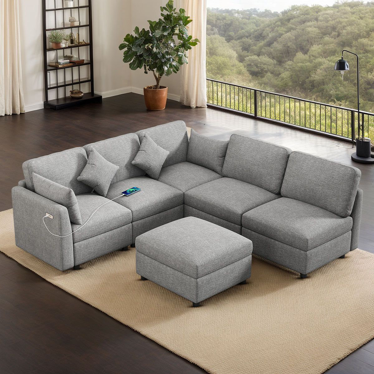 Hokku Designs U Shaped Sleeper Pull Out Couch Sectional Sofa - Wayfair ...