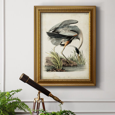 Beachcrest Home Great Blue Heron Framed On Canvas Painting & Reviews ...