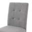 Chaise de salle à manger capitonnée 4 pièces, lin rustique revêtu de pieds en bois d'hévéa, chaise d'appoint rembourrée-259512518