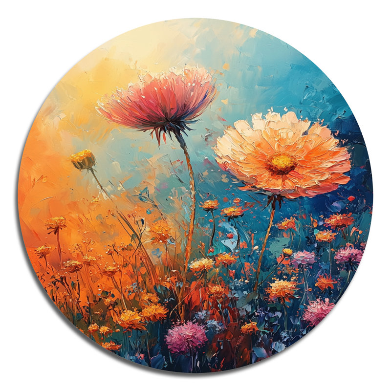 Kazushige - Traditional Orange Metal Art Print, 23" H x 23" W