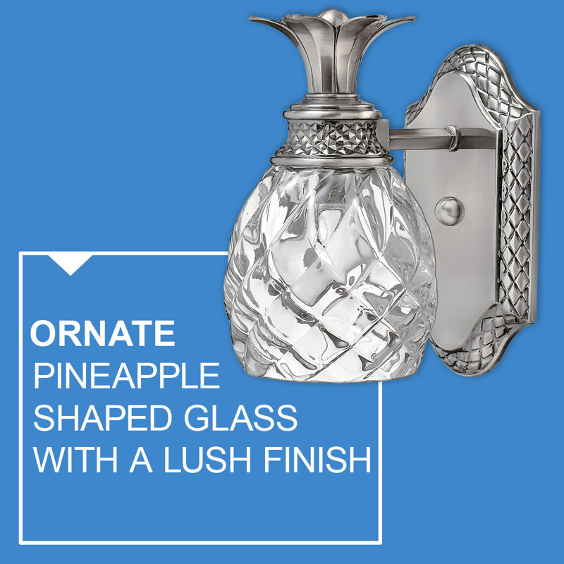 Plantation 1-Light Armed Sconce, Polished Antique Nickel