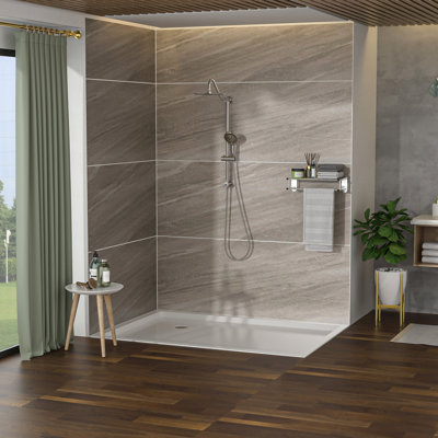 10 Inch Brushed Nickel Shower - Dual Heads With 5 Modes Rain, Bubbly, Massage, Rain&bubbly, Rain&massage Wall Mounted, Complete Arm, Hose, Enamel Cover, Adjustment Rod, Valve Core Compatibility Info