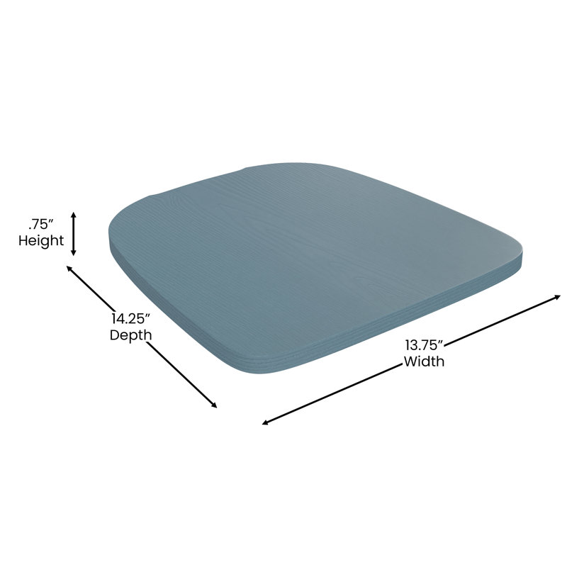 Calliah All-Weather Commercial Stack Chair & Poly Resin Seat, Blue, Teal