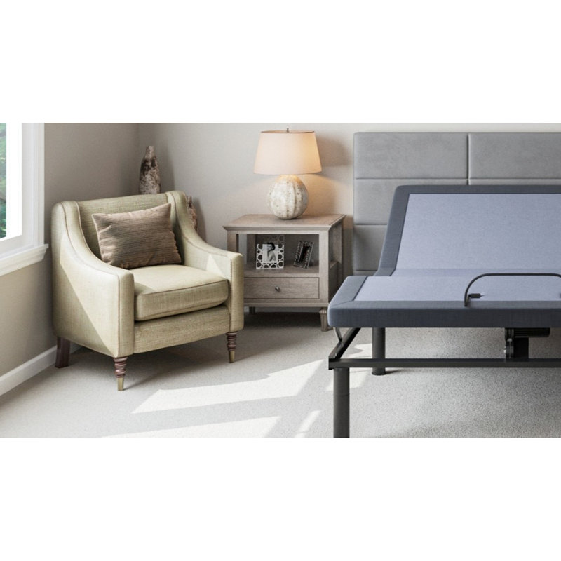 Grand lit ajustable Os2 pour grand lit - personnalisations de la position de la tête et des pieds, position de mémoire programmable, 31 pieds, base bleue pour grand lit et variations, capacité de 850 lb, couleur