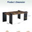 Table basse moderne en MDF avec pieds en métal Blake-1065173754