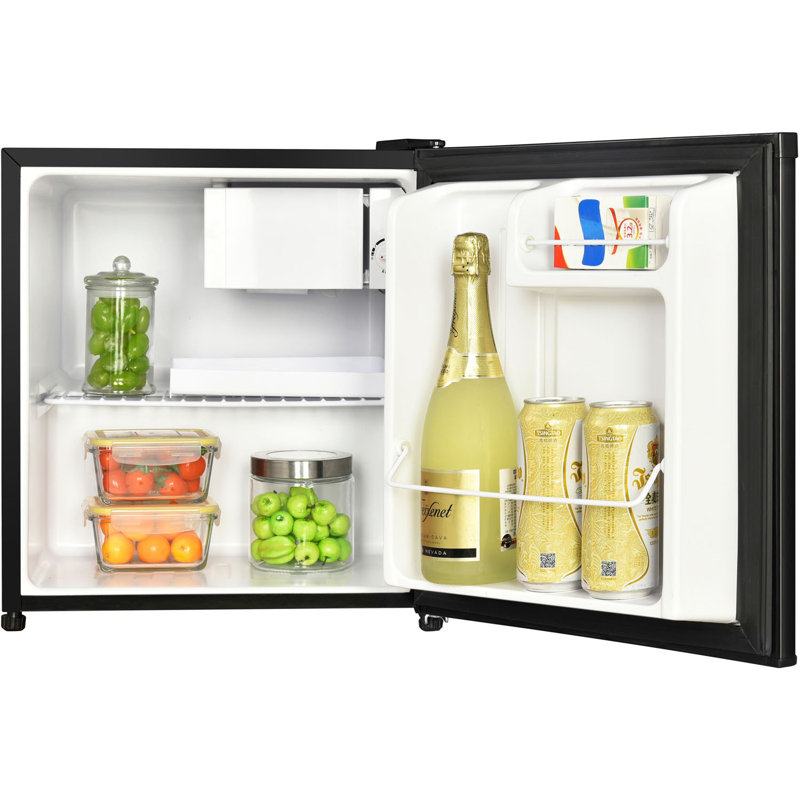 Magic Chef 1.7 CU 1.7 Cubic Feet Freestanding Mini Fridge with Freezer, Black