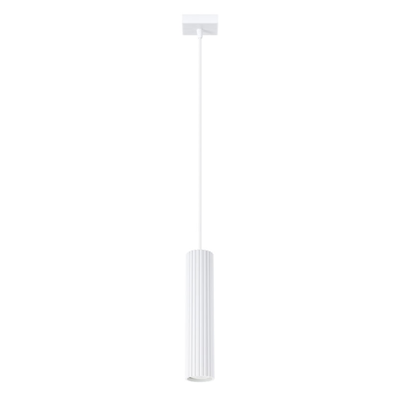 Bonina 1 - Light Brushed Nickel Pendant, White