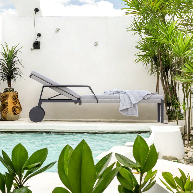 Chaise longue d'extérieur en alliage d'aluminium Luxe