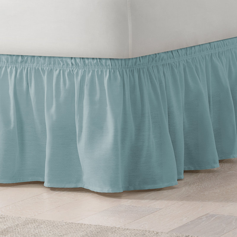 Wrap Around Bed Skirt, King, Spa