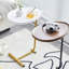 Table de chevet compacte en C - pratique pour la lecture de 17,8 po de profondeur, polyvalente pour le salon et la chambre à coucher, largeur de 11,92 po
