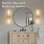 Ensemble de 2 appliques murales rechargeables à pile à intensité variable sans fil à télécommande dorée avec télécommande à intensité variable pour la chambre à coucher, le salon, la salle de bain, le couloir et l'escalier-591022047-599396023