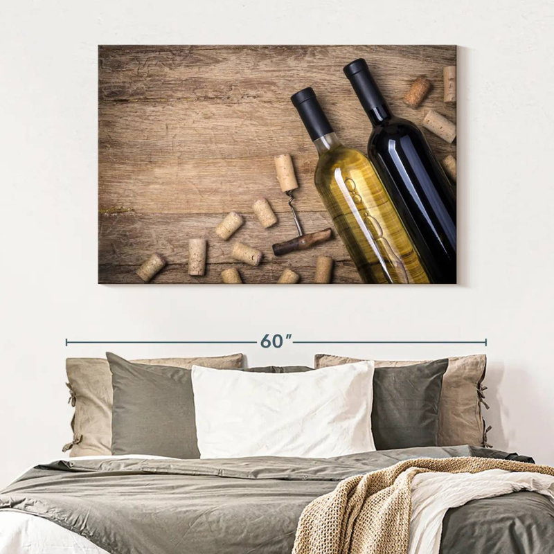 Yarlin rouge et vin blanc, H 34 po x l 51 po