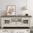 Antique White And Rosy Brown TV Stand With Drawer And Cabinet Storage, Perfect For Modern And Country Living Rooms-1641754002