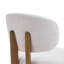 Ensemble de 4 chaises d'appoint avec structure en noyer et revêtement beige doux, siège de salle à manger ergonomique Mid-Century