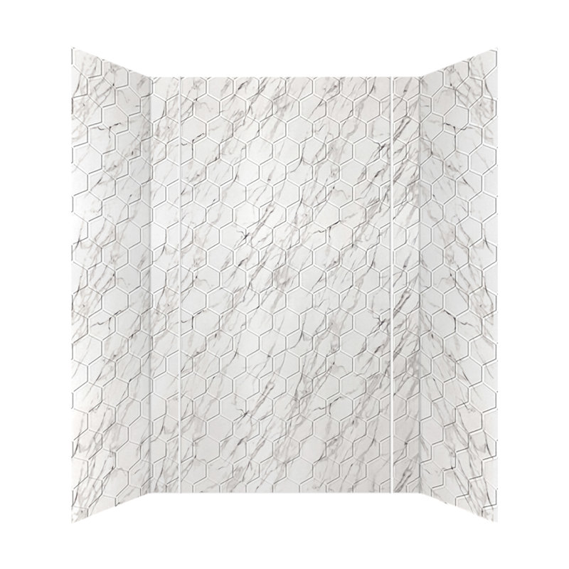 Tuile hexagonale - Mirroflex - Panneau mural de baignoire et douche