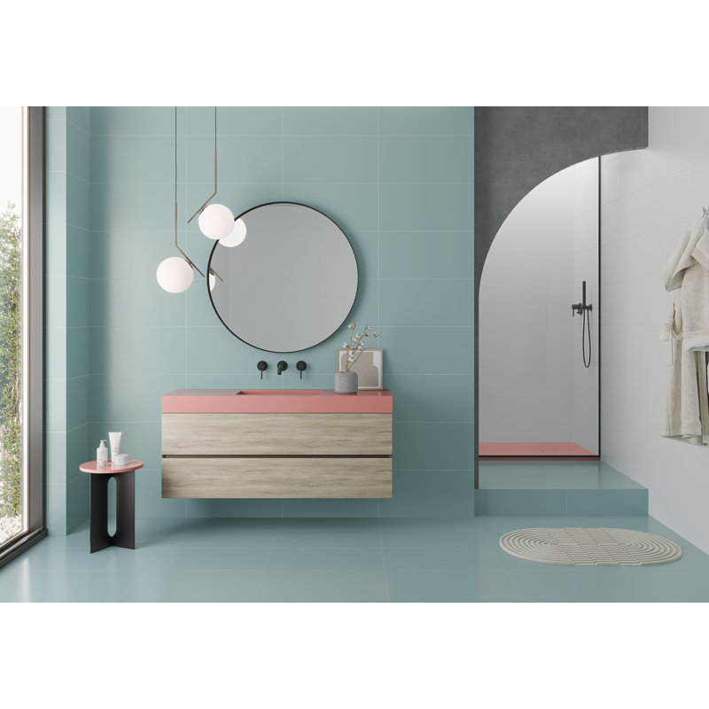 Carreau de porcelaine 19,3 po x 38,6 po, Bleu