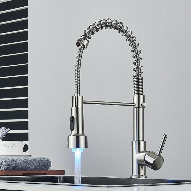 Senlesen Pull Down Kitchen Faucet, Brushed Nickel