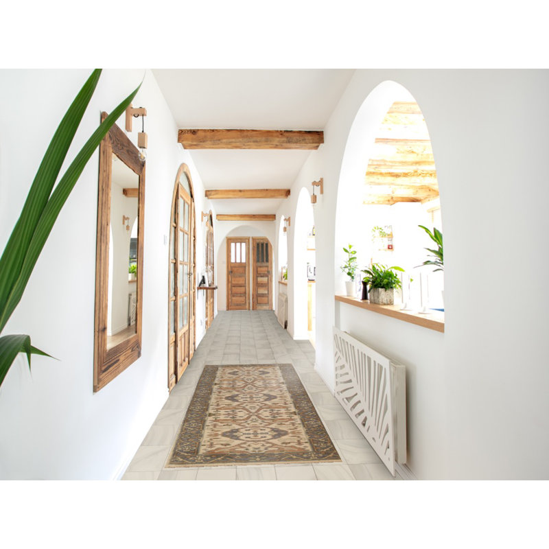 Tapis de couloir indien fait à la main 3 x 8 po