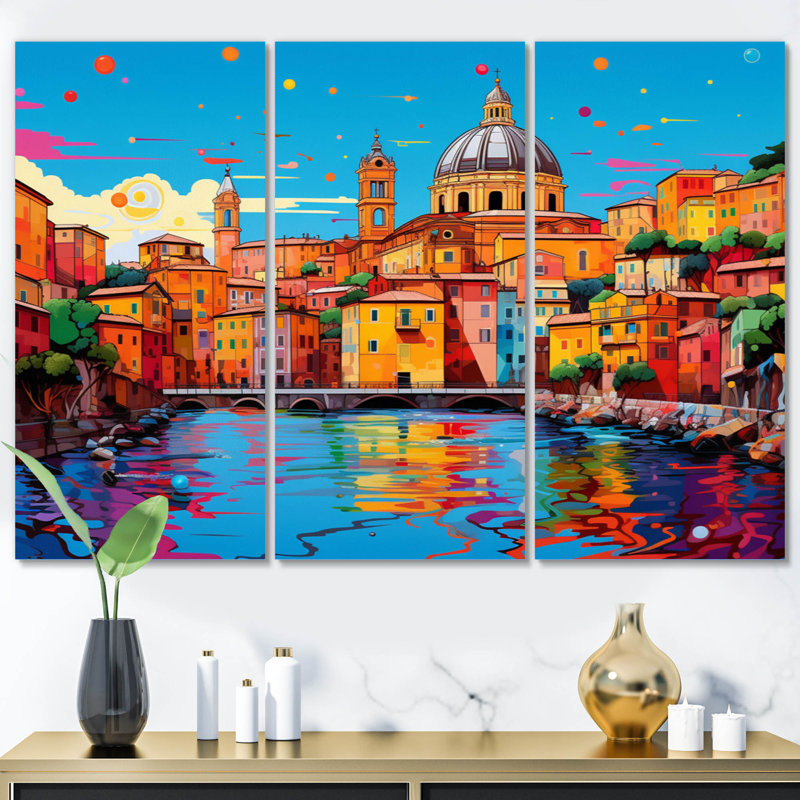 Popart Rome City I Cities & Countries Wall Decor on Metal