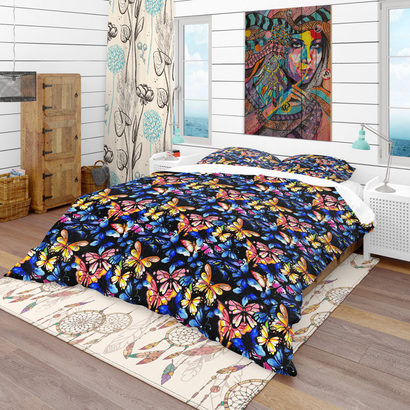 Ensemble de housse de couette moderne et contemporaine, Housse simple + 1 taie décorative
