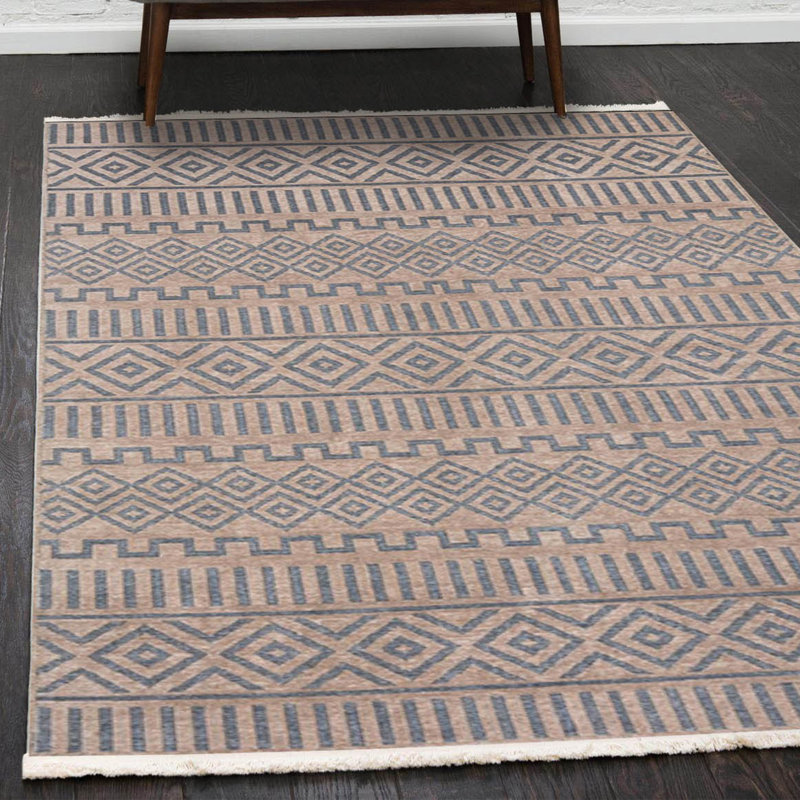 Tapis en jute tissé à la machine Nethe, Rectangle 5 pi 3 po x 7 pi 7 po