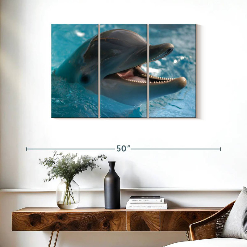 Brampt Delighted Dolphin, 24" H x 38" W