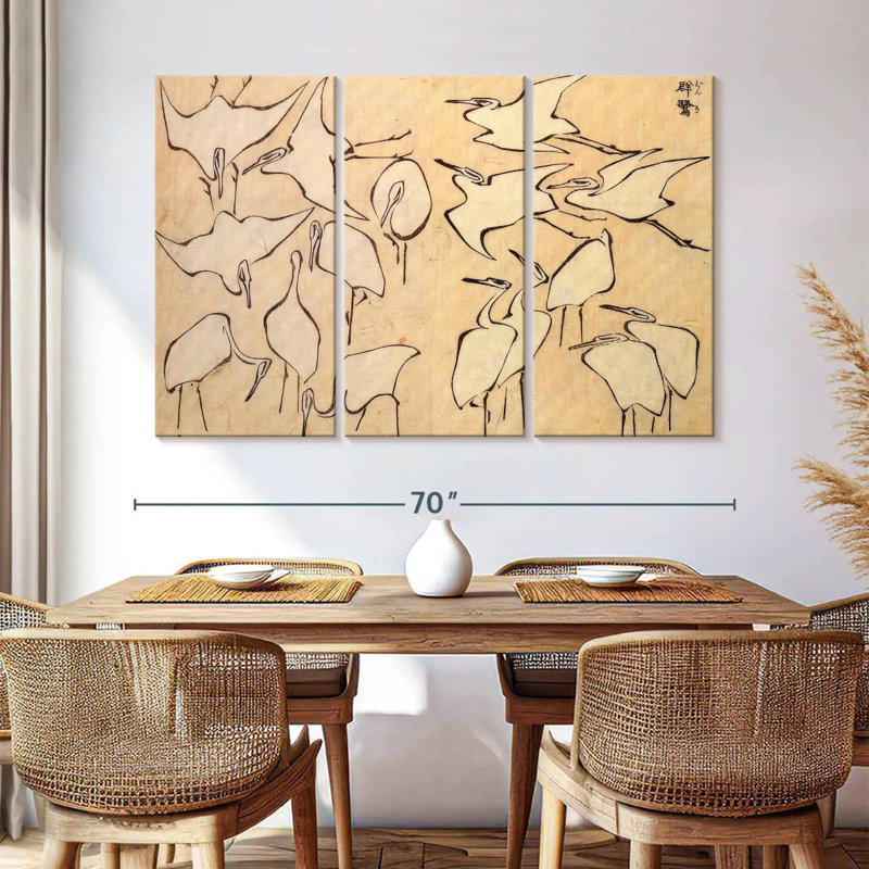 Brampt Egrets From Quick Lessons, 42" H x 65" W