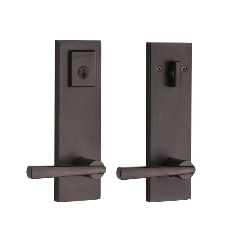 Prestige Complete Entry Lever Set with Single Cylinder Deadbolt and Door Lever