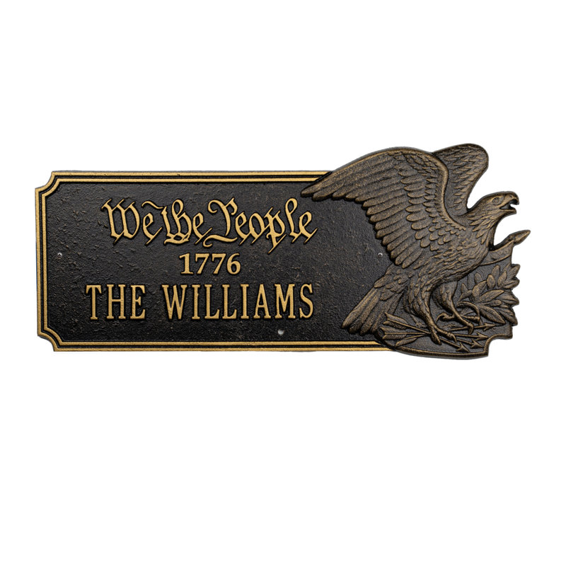 Plaque We We People 1776, mur standard 1 ligne