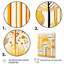 Abstrait forêt jaune, art minimaliste - arbres sur toile, art mural-746909942-746909937