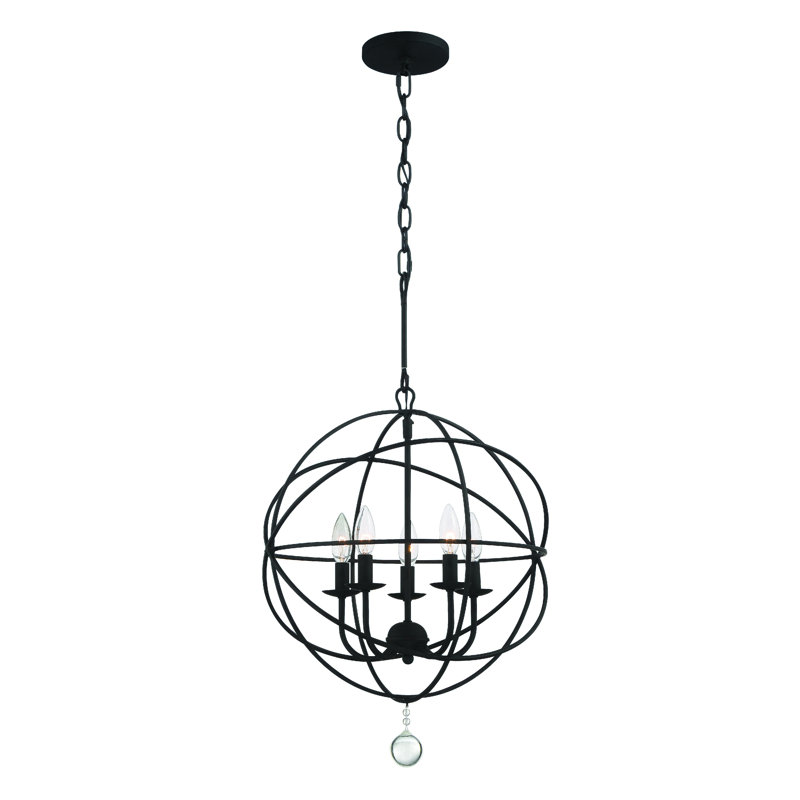 Mini-lustre noir 5 lumières Lacie-Jayne