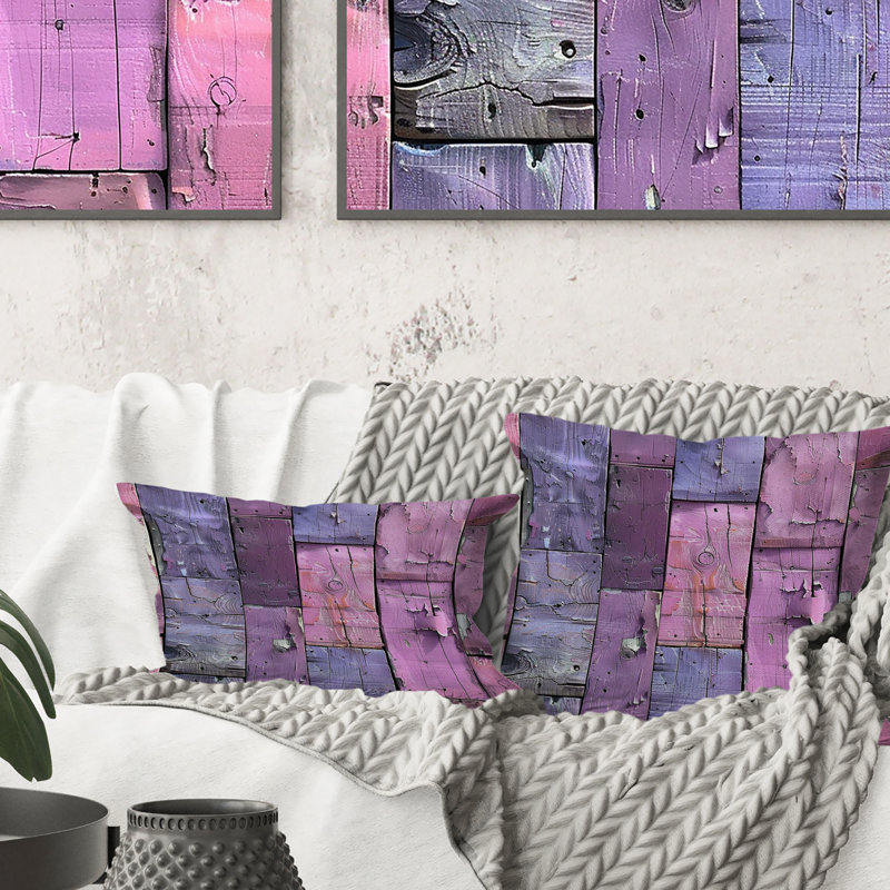 Coussin décoratif en bois récupéré I, H 16 po x l 16 po