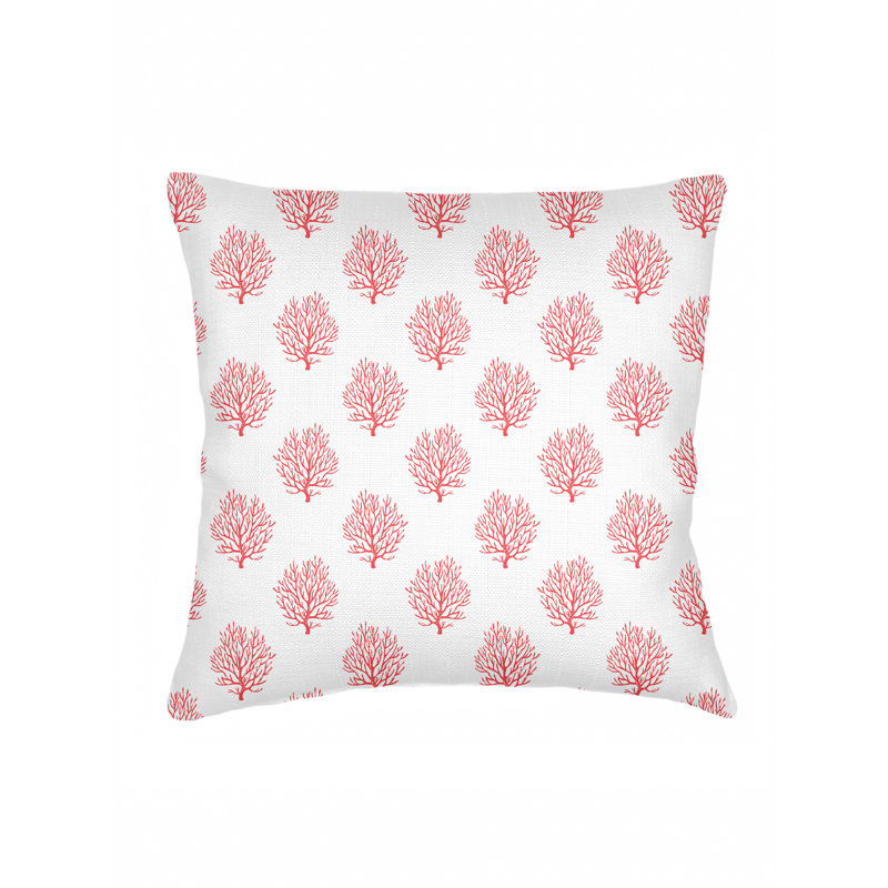 Printed Pillows Linen Geometric Accent Pillow, Red, Square 26", Pillow Cover Only - No Insert