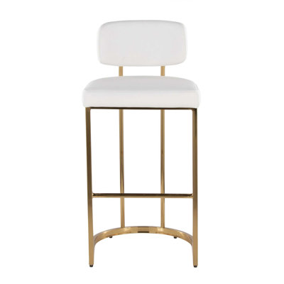 Ensemble de tabourets de bar contemporains à hauteur fixe avec revêtement élégant