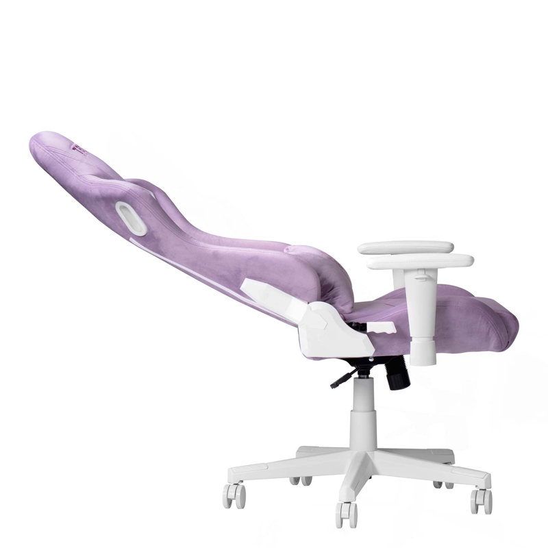 Velvet Memory Foam Gaming Chair, Purple