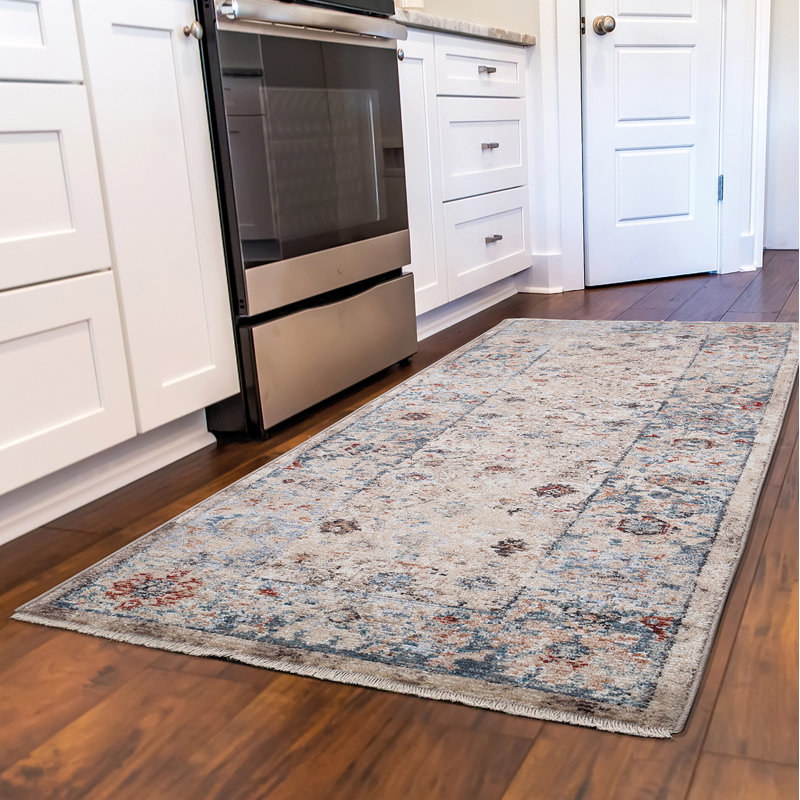 Tapis ivoire Tortelli, Tapis de couloir 2 pi 3 po x 7 pi 3 po