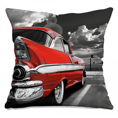 Classic Car Throw Pillow, Transportation Double Sided Pillows
