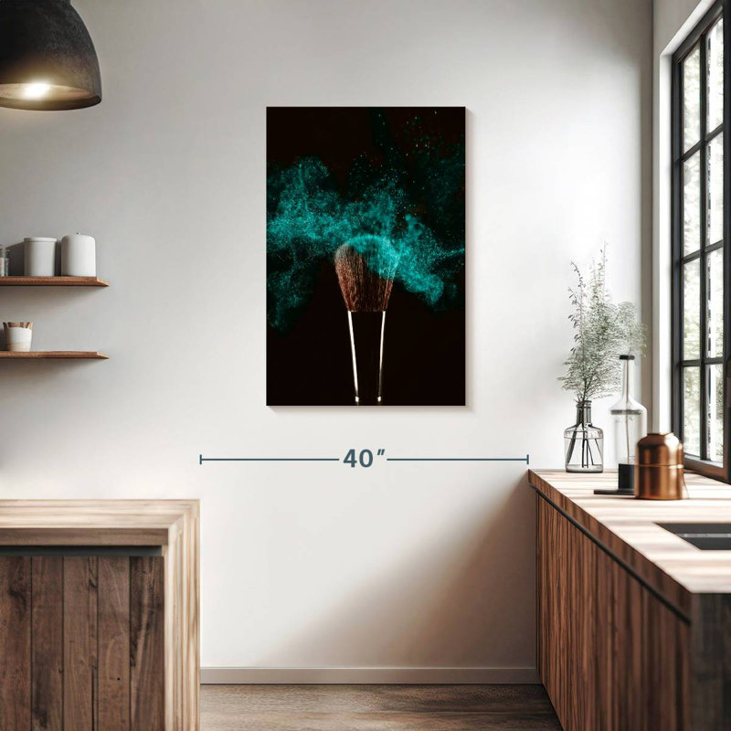 Poudre de maquillage turquoise Shuttleworth, H 36 po x l 24 po