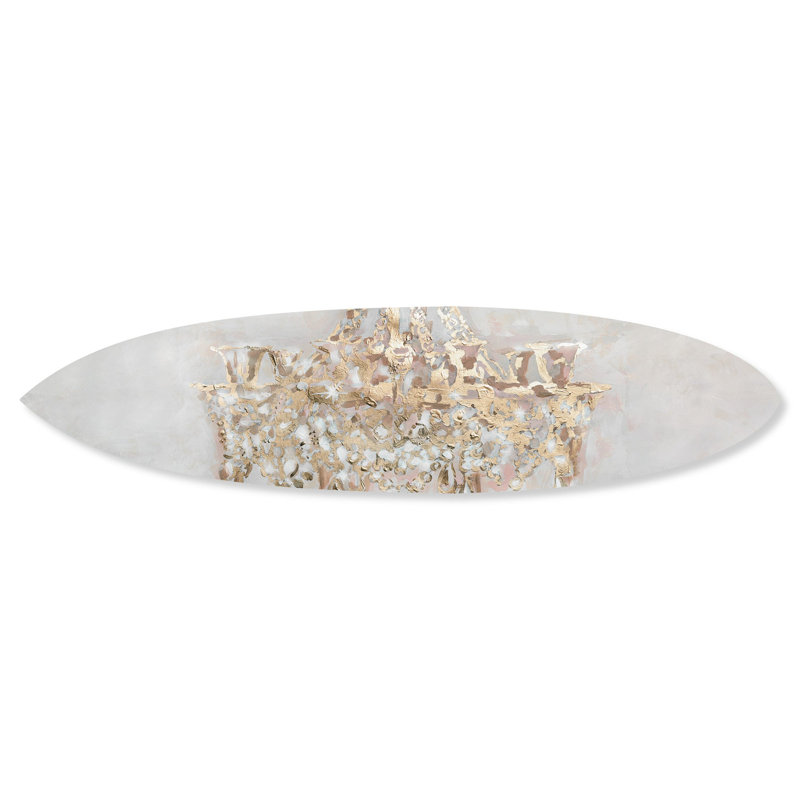 Oliver Gal Candelabro Surfboard Glam - Die-Cut Acrylic Glass Wall Art Sculpture
