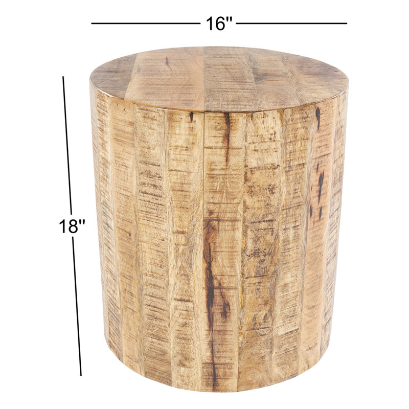 Pietra Traditional End Table, Natural