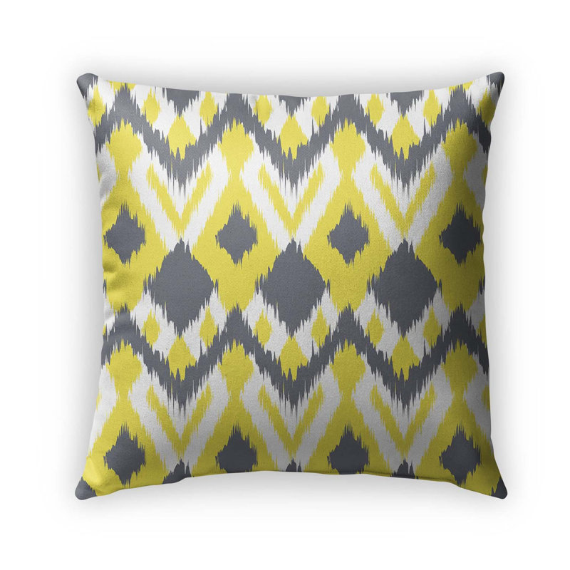 Housse et insert de coussin carré extérieur Ikat, 16 po x 1 po