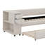 Lit simple tapissier avec rangement et lit gigogne simple, ports de chargement USB-222792013