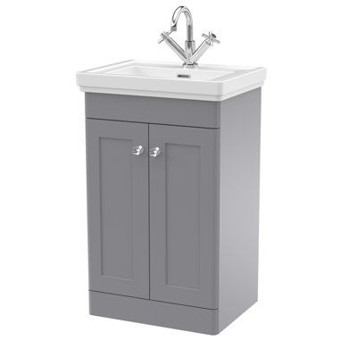 Classique 500mm Free-standing Single Bathroom Vanity with Vitreous China Vanity Top