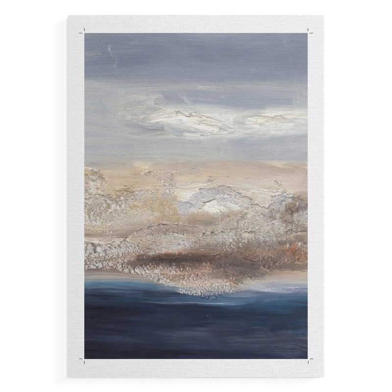 «Tidal Seafoam Horizon I», impression sur toile seulement - non encadrée, H 12 po x l 8 po